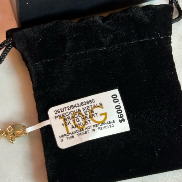 10K Gold Heart Bracelet/Anklet NWT - Picture 5 of 8